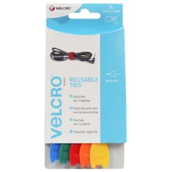 Attache-câbles ONE-WRAP® de marque VELCRO® - Panaché - 12mm x 20cm (x5)