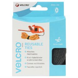 Sangles ONE-WRAP® de marque VELCRO® en ruban - noir - 30mm x 5m