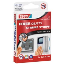 Adhésif tesa Fixer Objets Xtrême Strips – 20mm x 60mm x 9pcs