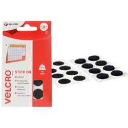 Pastilles auto-agrippantes VELCOIN® de marque VELCRO® - Noir - 16mm x 16past - Boucle et crochet