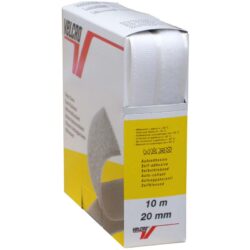 Auto-agrippant adhésif standard de la marque VELCRO® - Blanc - 20mm x 10m - boucle et crochet