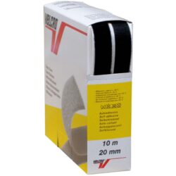 Auto-agrippant adhésif standard de la marque VELCRO® - Noir - 20mm x 10m - boucle et crochet