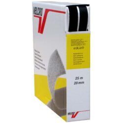 Auto-agrippant adhésif standard de la marque VELCRO® - Noir - 20mm x 25m - boucle et crochet