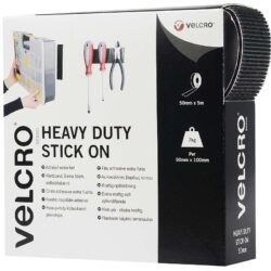 Auto-agrippant adhésif de marque VELCRO® extra fort - Blanc - 50mm x 5m - boucle et crochet plastique