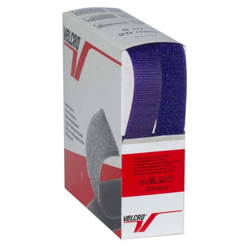Auto-agrippant à coudre de marque VELCRO® - violet - 20mm x 5m - boucle et crochet