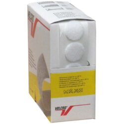 Pastilles auto-agrippantes VELCOIN® de marque VELCRO® Ø 25 mm - blanc - Boite de 150 - boucle
