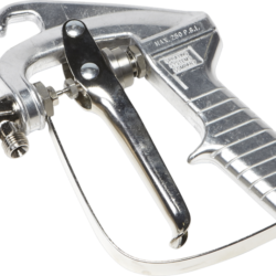 Pistolet d'application Stratogrip : jet précis, pas de nettoyage requis, ergonomique. Pression max 17 bars, adapté aux bonbonnes de colle Stratogrip.