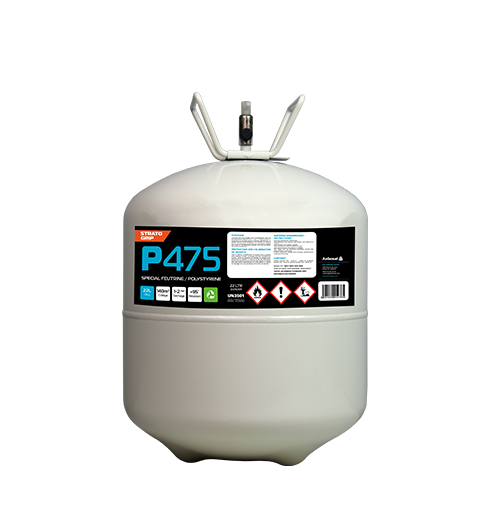 STRATOGRIP P475 : colle pour feutrine sur murs de piscines en polystyrène. Séchage rapide, adhérence élevée, n'attaque pas le polystyrène. Facile à utiliser et économique.