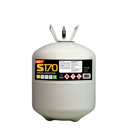 STRATOGRIP S170 : colle séchage rapide, adhérence instantanée. Idéale pour tissus, mousses, panneaux PET, acoustiques, revêtements décoratifs