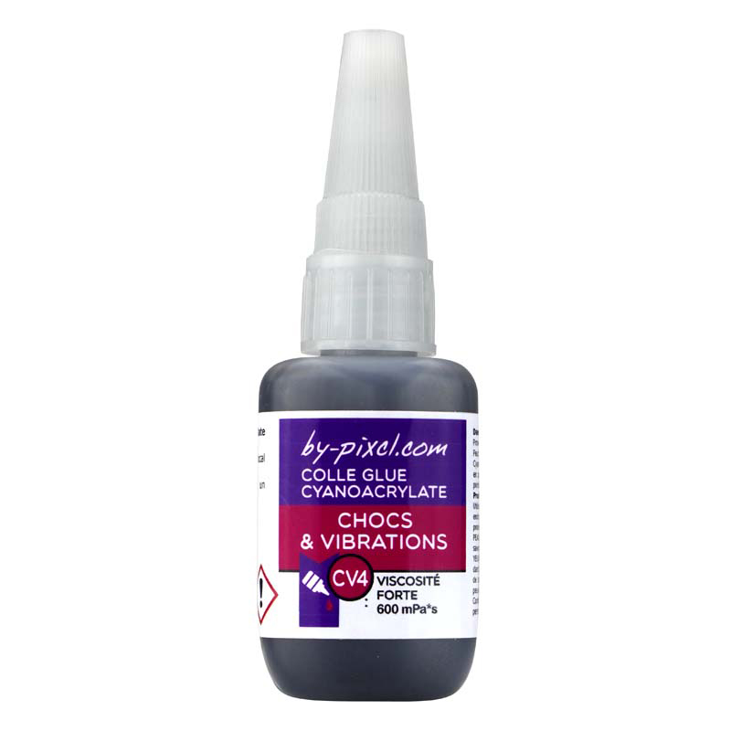 colle glue pour choc et vibration cv4 en 20gr, photo du devant du produit