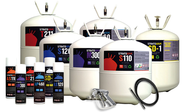 Gamme stratogrip complète des bonbonnes de 22l et des aérosols de 500ml