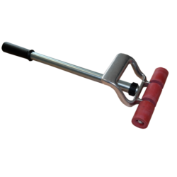 Maroufleur professionnel 180 mm : pression élevée, manche extensible, idéal pour collage de revêtements muraux, membranes EPDM. Ergonomique pour droitiers et gauchers.