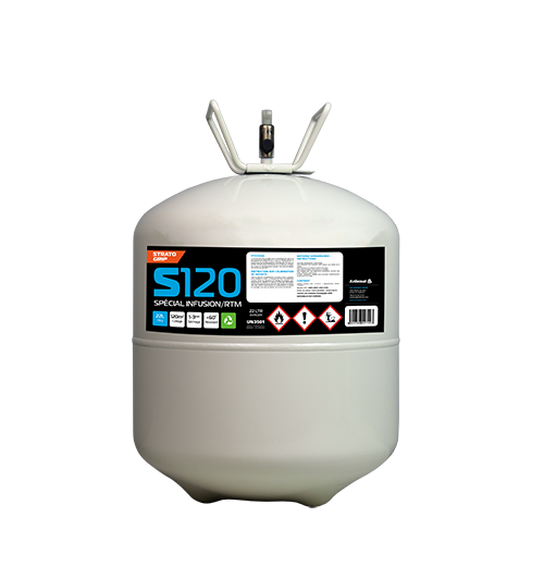 STRATOGRIP S120 : colle en spray sans CFC, adhérence exceptionnelle pour fibres de renforcement, résine de fibre de verre, et applications exigeantes.