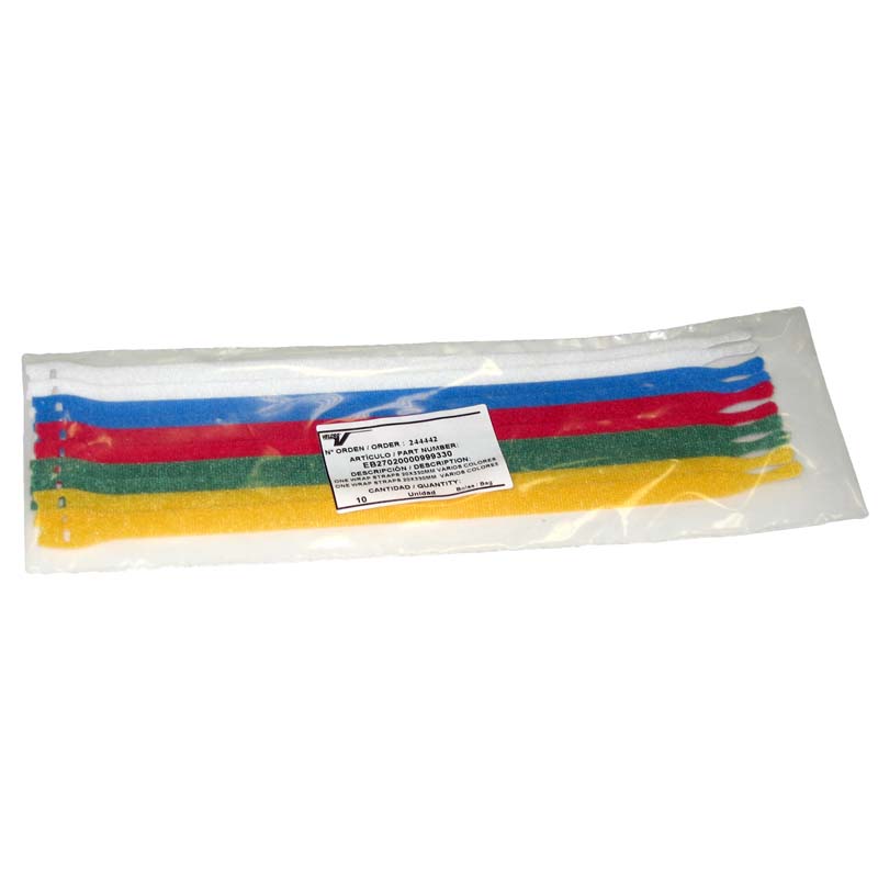 Velcro attache cable 5 couleurs. 20x300mm